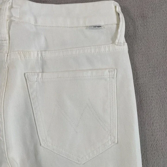 Mother The Looker Crop in Glass Slipper Jeans Women 25 White Slim Fit USA NWOT - Picture 7 of 14